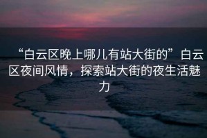 “白云區(qū)晚上哪兒有站大街的”白云區(qū)夜間風(fēng)情，探索站大街的夜生活魅力