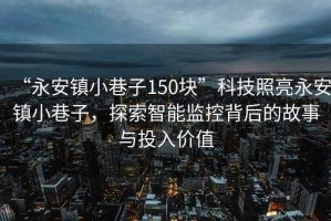 “永安鎮(zhèn)小巷子150塊”科技照亮永安鎮(zhèn)小巷子，探索智能監(jiān)控背后的故事與投入價(jià)值