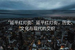 “延平紅燈街”延平紅燈街，歷史、文化與現(xiàn)代的交織