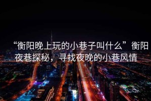 “衡陽(yáng)晚上玩的小巷子叫什么”衡陽(yáng)夜巷探秘，尋找夜晚的小巷風(fēng)情