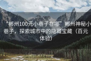 “郴州100元小巷子在哪”郴州神秘小巷子，探索城市中的隱藏寶藏（百元體驗(yàn)）