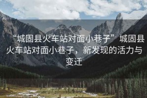 “城固縣火車站對(duì)面小巷子”城固縣火車站對(duì)面小巷子，新發(fā)現(xiàn)的活力與變遷