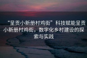 “呈貢小新冊村雞街”科技賦能呈貢小新冊村雞街，數(shù)字化鄉(xiāng)村建設(shè)的探索與實踐