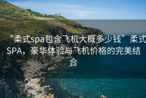 “柔式spa包含飛機(jī)大概多少錢”柔式SPA，豪華體驗與飛機(jī)價格的完美結(jié)合