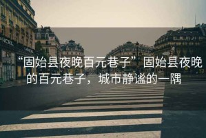 “固始縣夜晚百元巷子”固始縣夜晚的百元巷子，城市靜謐的一隅