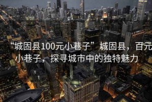 “城固縣100元小巷子”城固縣，百元小巷子，探尋城市中的獨特魅力