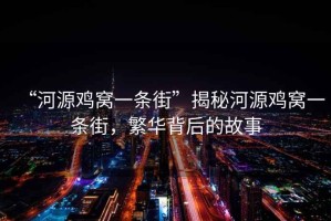 “河源雞窩一條街”揭秘河源雞窩一條街，繁華背后的故事