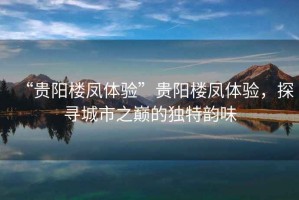 “貴陽(yáng)樓鳳體驗(yàn)”貴陽(yáng)樓鳳體驗(yàn)，探尋城市之巔的獨(dú)特韻味