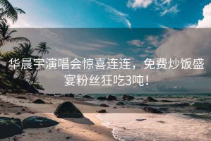 華晨宇演唱會驚喜連連，免費炒飯盛宴粉絲狂吃3噸！