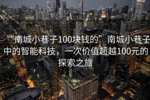 “南城小巷子100塊錢的”南城小巷子中的智能科技，一次價(jià)值超越100元的探索之旅