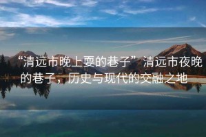 “清遠(yuǎn)市晚上耍的巷子”清遠(yuǎn)市夜晚的巷子，歷史與現(xiàn)代的交融之地