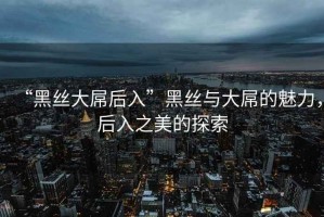 “黑絲大屌后入”黑絲與大屌的魅力，后入之美的探索