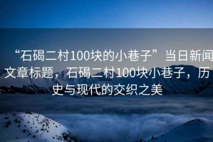 “石碣二村100塊的小巷子”當(dāng)日新聞文章標(biāo)題，石碣二村100塊小巷子，歷史與現(xiàn)代的交織之美