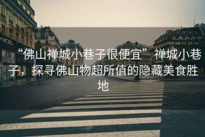 “佛山禪城小巷子很便宜”禪城小巷子，探尋佛山物超所值的隱藏美食勝地