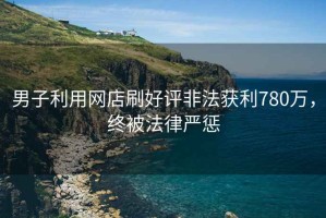 男子利用網(wǎng)店刷好評(píng)非法獲利780萬，終被法律嚴(yán)懲