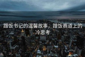 蹭飯書記的溫馨故事，蹭飯賽道上的冷思考