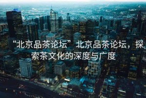 “北京品茶論壇”北京品茶論壇，探索茶文化的深度與廣度
