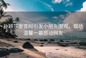 孫穎莎發(fā)言時引發(fā)小朋友圍觀，現(xiàn)場溫馨一幕感動網友