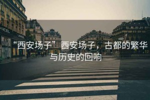 “西安場(chǎng)子”西安場(chǎng)子，古都的繁華與歷史的回響