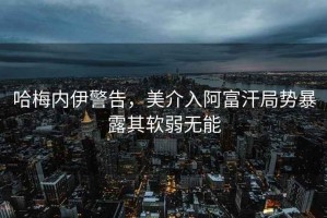 哈梅內(nèi)伊警告，美介入阿富汗局勢暴露其軟弱無能