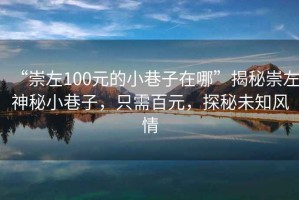 “崇左100元的小巷子在哪”揭秘崇左神秘小巷子，只需百元，探秘未知風(fēng)情