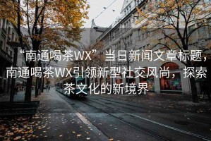 “南通喝茶WX”當(dāng)日新聞文章標(biāo)題，南通喝茶WX引領(lǐng)新型社交風(fēng)尚，探索茶文化的新境界