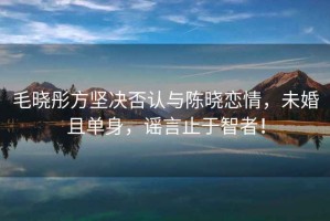 毛曉彤方堅決否認與陳曉戀情，未婚且單身，謠言止于智者！