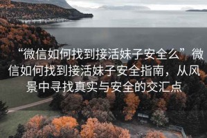 “微信如何找到接活妹子安全么”微信如何找到接活妹子安全指南，從風景中尋找真實與安全的交匯點