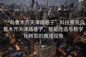 “烏魯木齊天津路巷子”科技照亮烏魯木齊天津路巷子，智能改造與數(shù)字化轉(zhuǎn)型的微觀視角