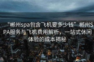 “郴州spa包含飛機(jī)要多少錢”郴州SPA服務(wù)與飛機(jī)費(fèi)用解析，一站式休閑體驗(yàn)的成本揭秘