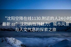 “沈陽空降在線1130.附近的人24小時最新.cc”沈陽的獨特魅力，城市風景與人文氣息的探索之旅