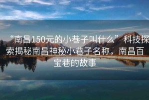 “南昌150元的小巷子叫什么”科技探索揭秘南昌神秘小巷子名稱，南昌百寶巷的故事