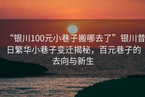 “銀川100元小巷子搬哪去了”銀川昔日繁華小巷子變遷揭秘，百元巷子的去向與新生