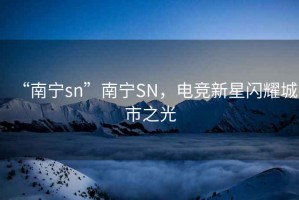 “南寧sn”南寧SN，電競(jìng)新星閃耀城市之光