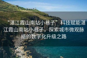 “湛江霞山南站小巷子”科技賦能湛江霞山南站小巷子，探索城市微觀脈絡(luò)的數(shù)字化升級(jí)之路