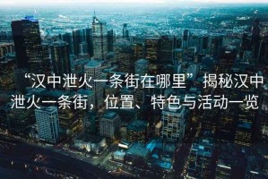 “漢中泄火一條街在哪里”揭秘漢中泄火一條街，位置、特色與活動一覽