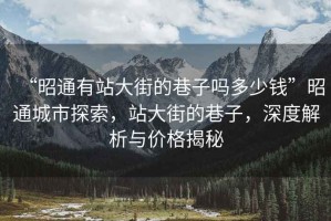 “昭通有站大街的巷子嗎多少錢(qián)”昭通城市探索，站大街的巷子，深度解析與價(jià)格揭秘