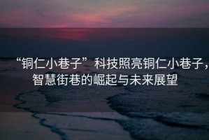 “銅仁小巷子”科技照亮銅仁小巷子，智慧街巷的崛起與未來(lái)展望