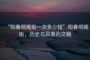 “陽(yáng)春垌尾街一次多少錢”陽(yáng)春垌尾街，歷史與風(fēng)景的交融