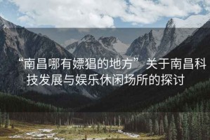 “南昌哪有嫖猖的地方”關(guān)于南昌科技發(fā)展與娛樂休閑場所的探討