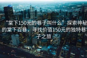 “棠下150元的巷子叫什么”探索神秘的棠下百巷，尋找價(jià)值150元的獨(dú)特巷子之旅