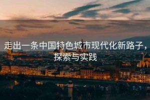 走出一條中國(guó)特色城市現(xiàn)代化新路子，探索與實(shí)踐