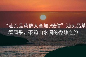 “汕頭品茶群大全加v微信”汕頭品茶群風(fēng)采，茶韻山水間的微醺之旅