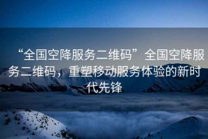 “全國(guó)空降服務(wù)二維碼”全國(guó)空降服務(wù)二維碼，重塑移動(dòng)服務(wù)體驗(yàn)的新時(shí)代先鋒