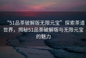 “51品茶破解版無(wú)限元寶”探索茶道世界，揭秘51品茶破解版與無(wú)限元寶的魅力