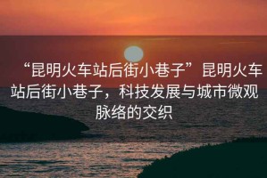 “昆明火車站后街小巷子”昆明火車站后街小巷子，科技發(fā)展與城市微觀脈絡的交織