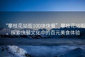 “攀枝花站街100塊快餐”攀枝花站街，探索快餐文化中的百元美食體驗(yàn)