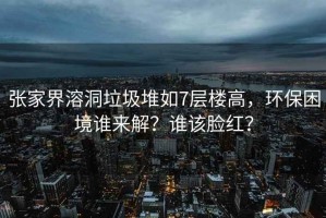 張家界溶洞垃圾堆如7層樓高，環(huán)保困境誰來解？誰該臉紅？