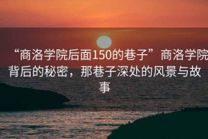 “商洛學院后面150的巷子”商洛學院背后的秘密，那巷子深處的風景與故事