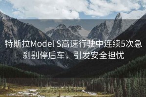 特斯拉Model S高速行駛中連續(xù)5次急剎別停后車，引發(fā)安全擔(dān)憂